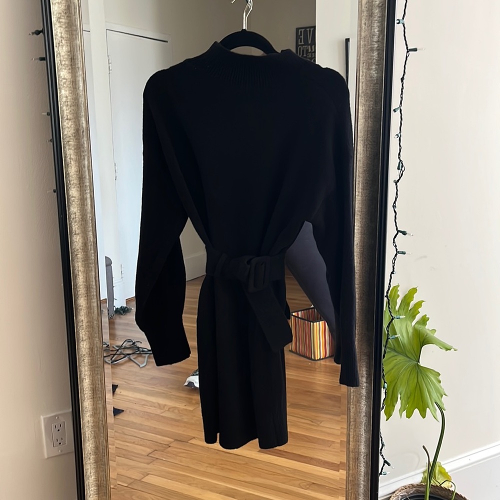 And other stories really cute and comfy black cashmere dress with belt